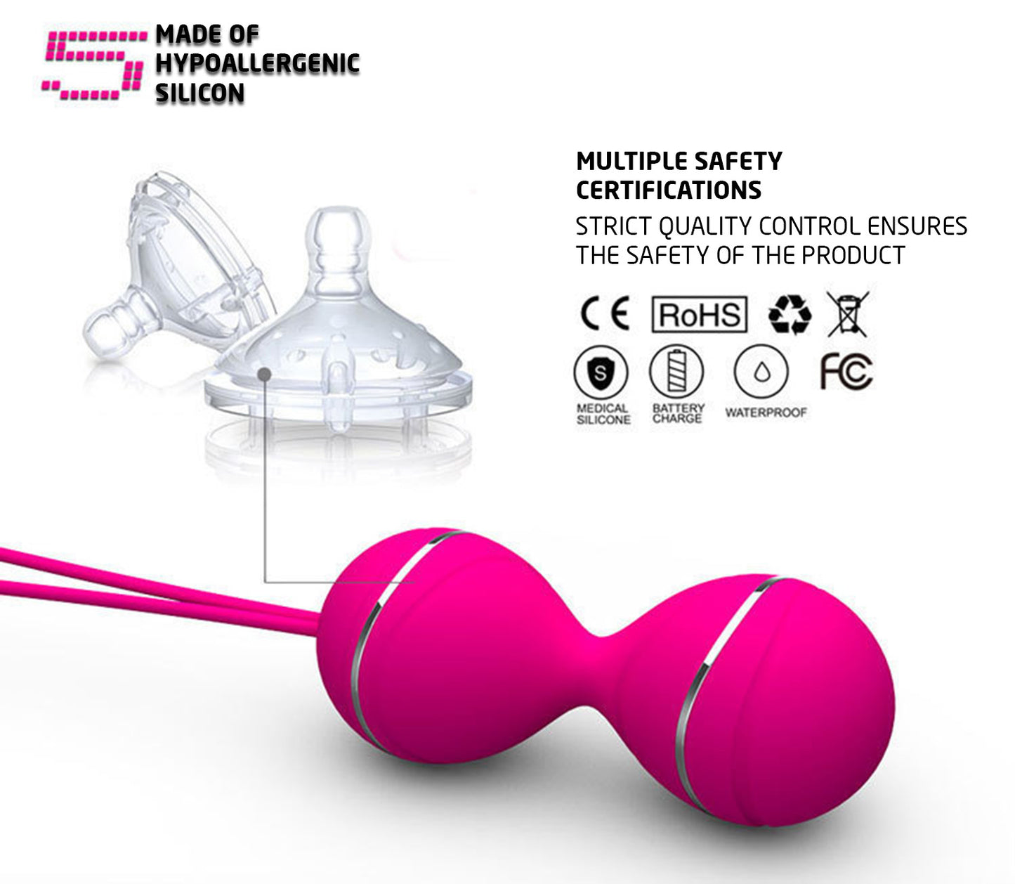 KEGEL TRAINING BALLS WITH VIBRATOR FUNCTION